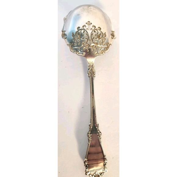ROGERS BROS Antique BERKSHIRE Pattern Silverplate Berry/Casserole Spoon 1847 - Picture 7 of 10